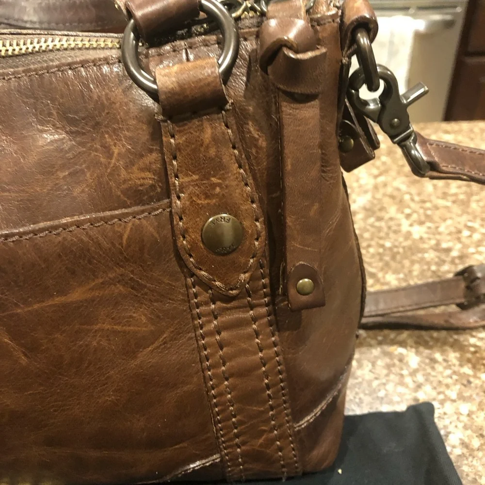 NWOT Frye Washed Leather Bag - Picture 4 of 10